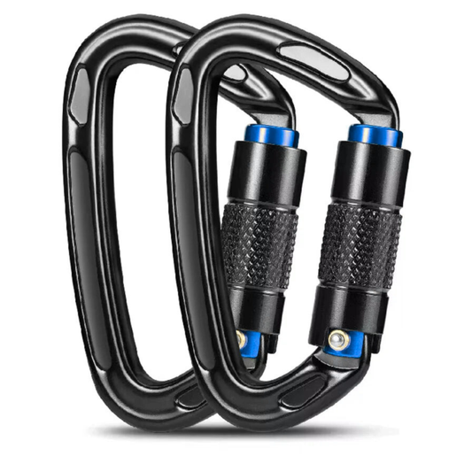 Heavy Duty Quick Lock Carabiners (24Kn Rating) – 6 Pack