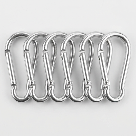 Heavy Duty Quick Lock Carabiners (24Kn Rating) – 6 Pack